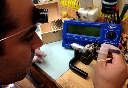 Watchmaker Repairing Fortis Movement